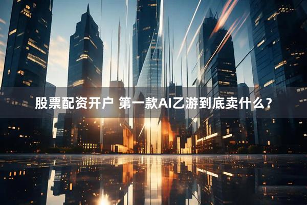 股票配资开户 第一款AI乙游到底卖什么？